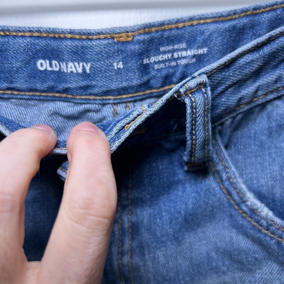 Old Navy Blue Straight-Leg Jeans Classic Denim - Picture 3 of 4